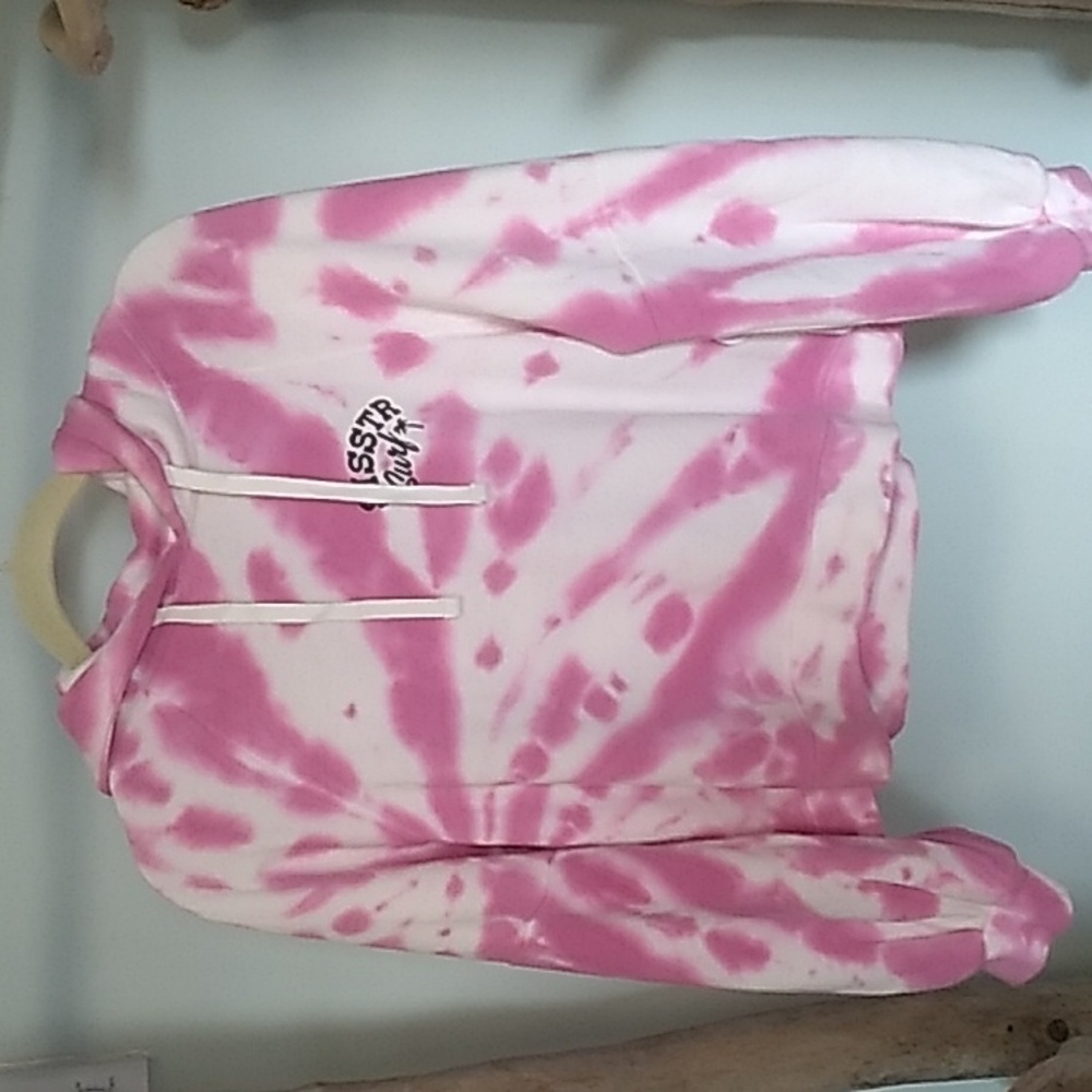 NWT Sisstrevolution brand cropped tye dyed drop sleeve hooded sweatshirt